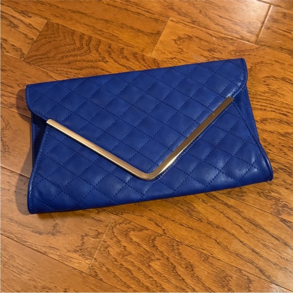 Urban Expressions Handbags - Urban Expressions | Blue Quilted Clutch Bag